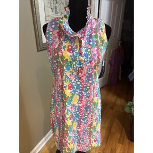 Katherine Way Campeche Dress Size Small multi color abstract Print New tags butt